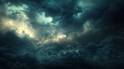 Thunderstorm Clouds and Lightning