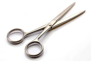 Obraz premium A pair of precision scissors, labeled 