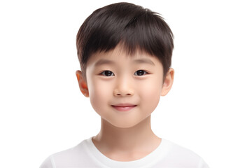 Young asian boy smiling on transparent background. PNG cut out. Vector. Childhood themes. Asian boy. Chinese boy. Japan boy. Image for graphic designer. Image for flyers.