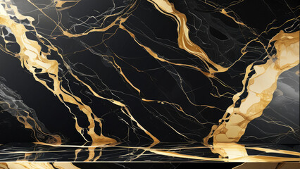 Black Marble with Gold Accents: Luxurious Elegance