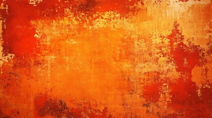 Abstract Orange Background with Red Grunge Texture for Thanksgiving and Halloween. Generative Ai