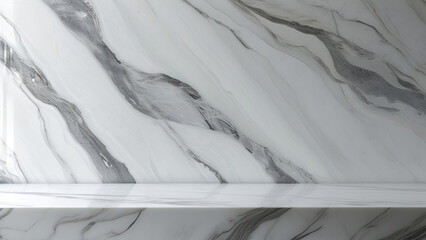 Obraz premium Statuario Marble: Luxurious Beauty with Pure White Hues