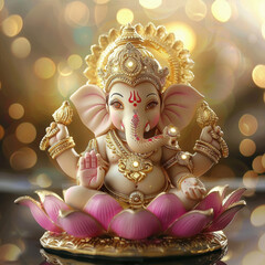beautiful statue of lord ganesha