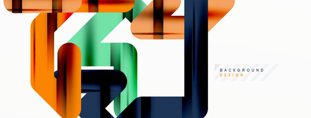 Abstract background - colorful lines composition. Technology or business digital template