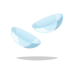 Contact lenses vector isolated on white background.