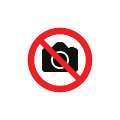 No photography allowed sign. Vector illustration