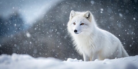 Obraz premium Arctic fox in the snow