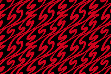 retro fire red dark tribal seamless pattern for merchandise and packaging. abstract tattoo fire pattern on black background. groovy flaming pattern. vintage red flame seamless pattern © salzcreative