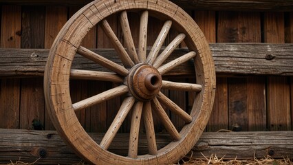 old wooden wheel