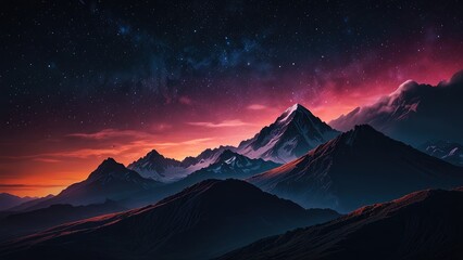 sunset in the mountains