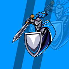 Knight esport mascot logo design