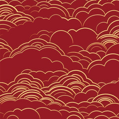 Elegant red cloud pattern