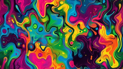 カラフルなマーブル模様