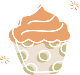 Pumpkin Cupcake outline