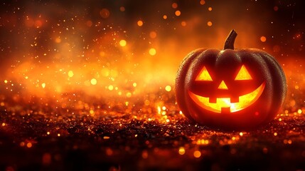 ハロウィンのキラキラの背景 © NOREAL