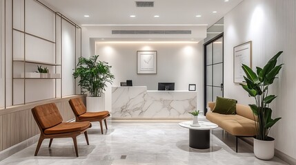 大理石の豪華な待合室