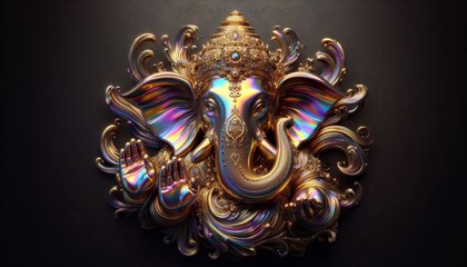 Fototapeta premium Metallic Ganesha