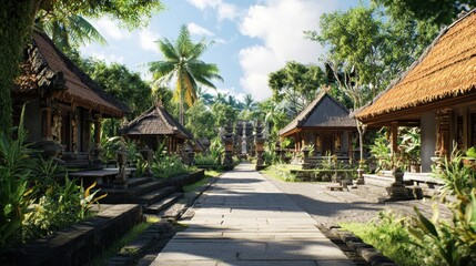 Fototapeta premium Traditional Balinese Temple Architecture