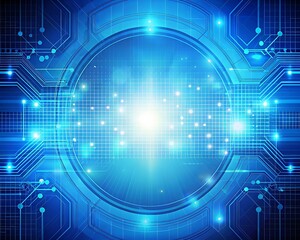 Obraz premium Blue cope space digital Background. Ai Generated