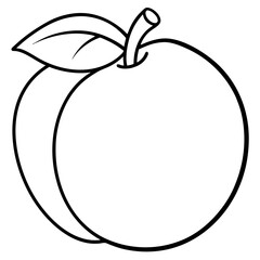 Peach line art vector 