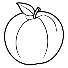 Peach line art vector 