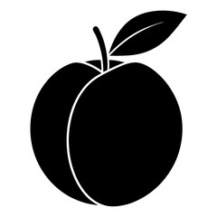 Peach silhouette vector illustration 