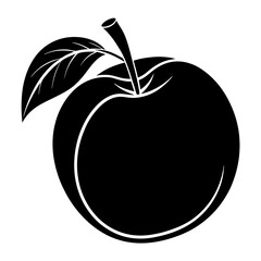 Peach silhouette vector illustration 