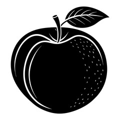 Peach silhouette vector illustration 