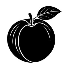 Peach silhouette vector illustration 