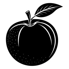 Peach silhouette vector illustration 