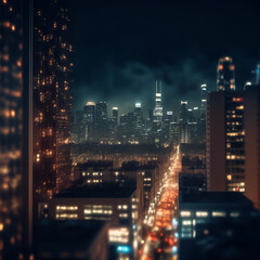 night view of the city background
