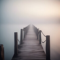 Obraz premium pier in the fog
