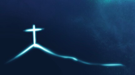 Fototapeta premium cross drawings for background religious concept illustration Can be applied to media and design work.