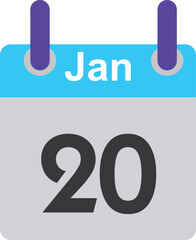 Date calendar one to  thirtine days Print