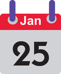 Date calendar one to  thirtine days Print