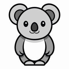 Solid color Koala animal vector design