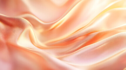 Obraz premium flowing pink-to-gold gradient with gentle light reflections for a soft, glowing effect