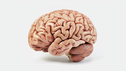 Fototapeta premium Human brain, isolated on white background