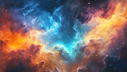 Fototapeta premium Abstract Nebula and Stars Outer Space Galaxy Background
