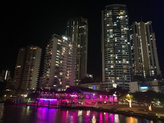 Obraz premium Night city view