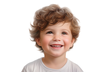 White boy smiling on transparent background. PNG cut out. Vector. Childhood themes. American boy. European boy. French boy. Image for graphic designer. Image for flyers.