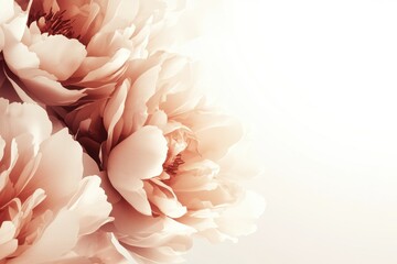 Elegant sepia-toned peony blossoms background