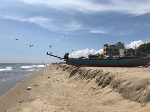 Boat on land