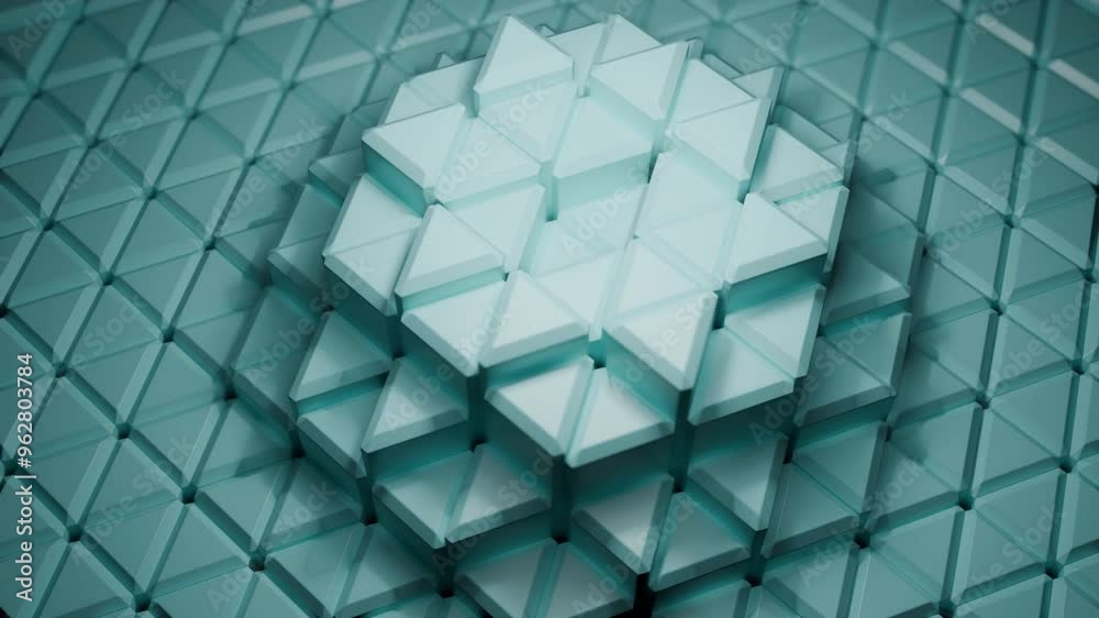 Poster an abstract geometric pattern that showcases layers and depth in a vibrant design. design