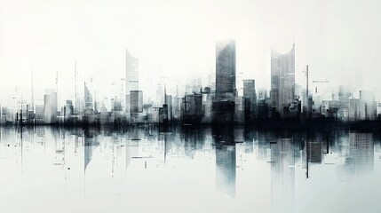 Obraz premium Cityscape Reflection.