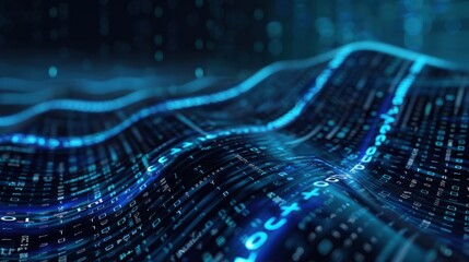 Obraz premium Digital Data Flow Abstract