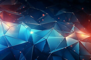 Abstract 3d rendering of network connection structure. Futuristic background.