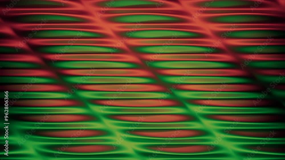 Sticker vibrant abstract wave patterns showcased in striking red and green tones that captivate. design