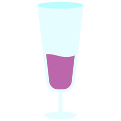 Glass of Wine Illustration