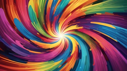 Obraz premium abstract colorful bursts fractal swirl energy background